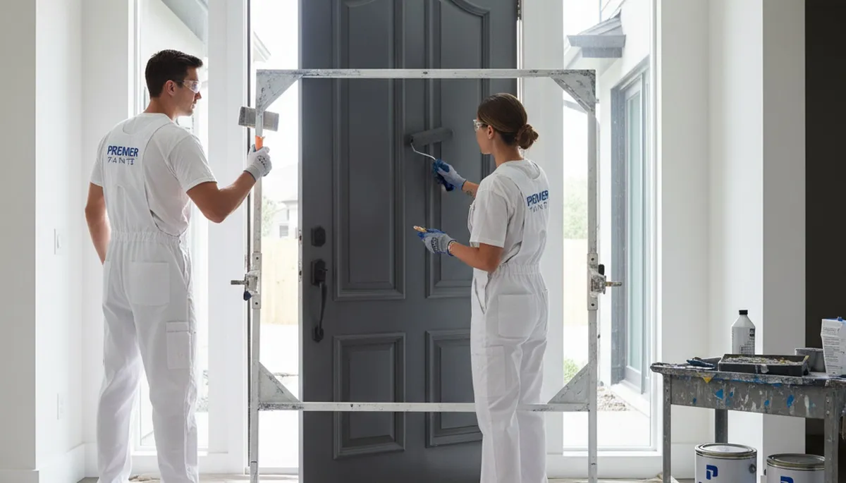 Professional door painting and refinishing in Salt Lake City UT for durable, sun-resistant finishes