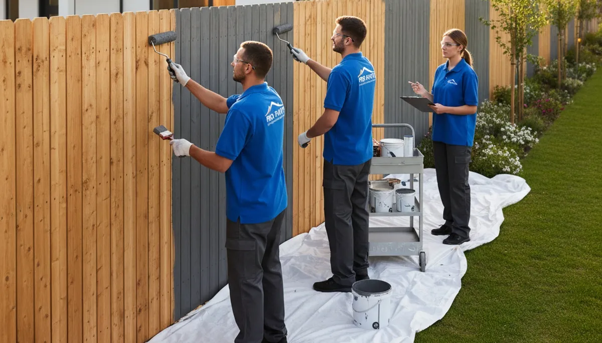 Professional fence painting in Salt Lake City UT protecting wood from sun and weather damage