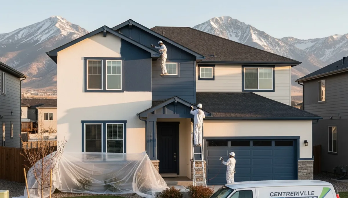 Salt Lake City, UT house painting service by paintingsaltlakecityut.com for residential exterior painting