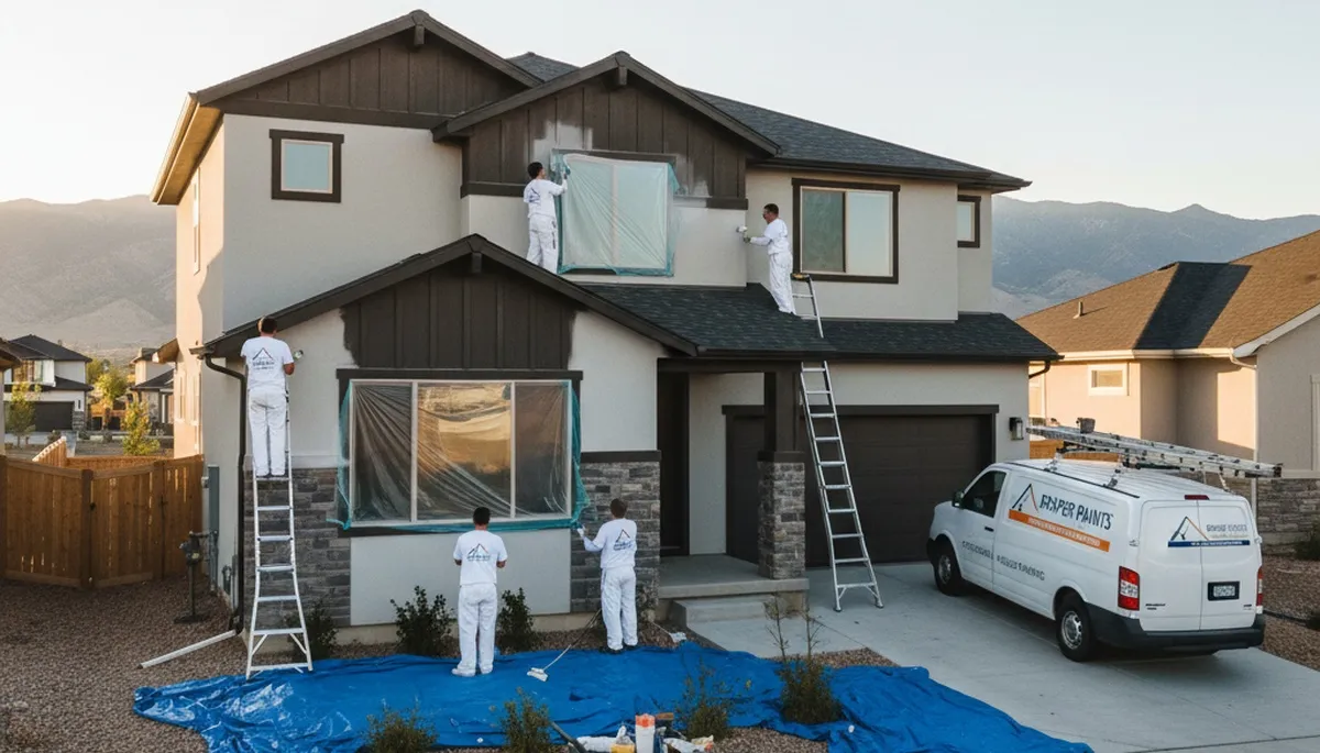 Salt Lake City, UT house painting services by PaintSaltLakeCityUT.com for residential exterior and interior homes