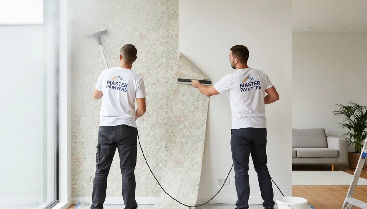 Professional wallpaper removal service in Salt Lake City UT restoring smooth painted walls