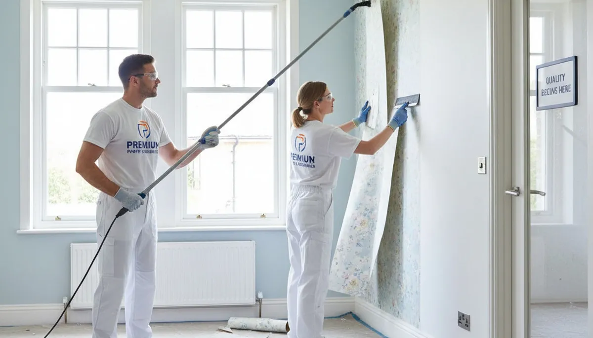 Professional wallpaper removal in Salt Lake City, UT home by expert painting contractors